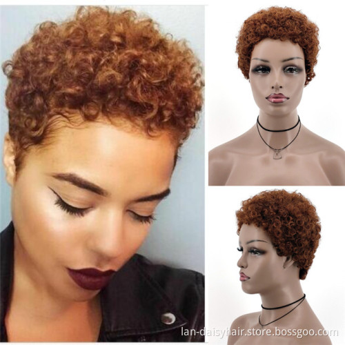Most Popular Afro Bob For Black Women Hair Texture Rich Production Experience   Short Curly Human Hair Wig